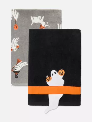 Pack de 2 trapos de cocina con temática de Halloween
