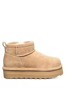 Kid's Retro Shorty Suede & Wool-Blend Ankle Boots