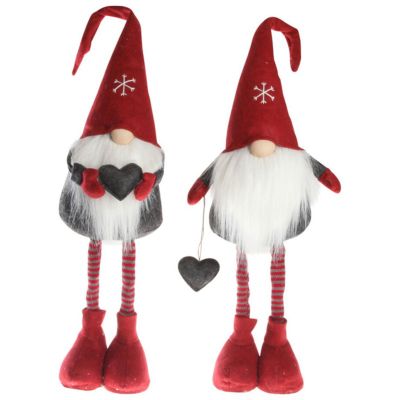 Nisse m/teleskopben, 65 cm, assorteret