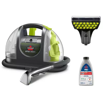 BISSELL Little Green Portable Deep Cleaner, for Carpet, Upholstery, and Auto, Lightweight, Strong Suction, Large Tank Capacity, 3369, Green
