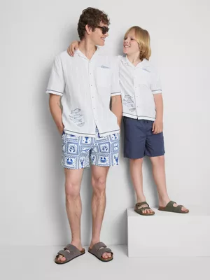 7-15 años | Camisa con bordado de peces