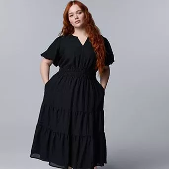Plus Size Simply Vera Vera Wang Maxi Fem Dress