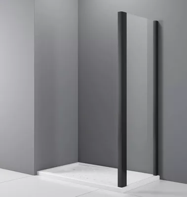 MAMPARA DE DUCHA LATERAL FIJO LEXIE 70CM NEGRO