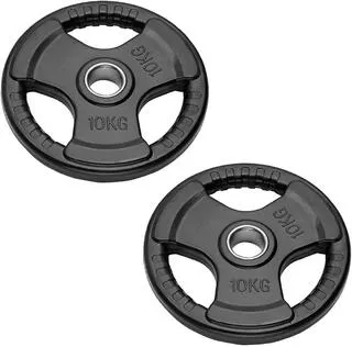 FFITNESS 2 Dischi Olimpionici Gommati da 10 Kg  FF