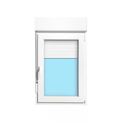 VENTANA PVC OSCILOBATIENTE CON PERSIANA BLANCA 70X118CM