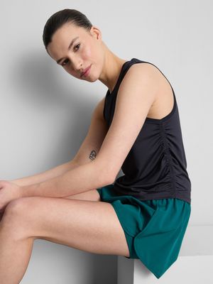 Camiseta sin mangas de correr con laterales fruncidos