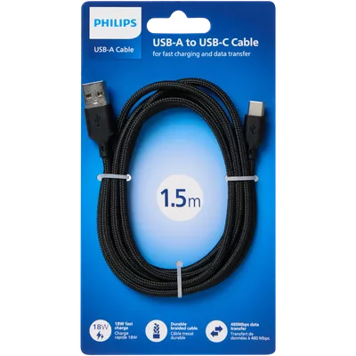 Nabíjecí a datový kabel Philips Z USB-A na USB-C