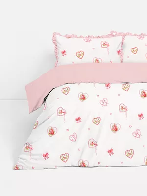 Set de funda nórdica king size con corazones