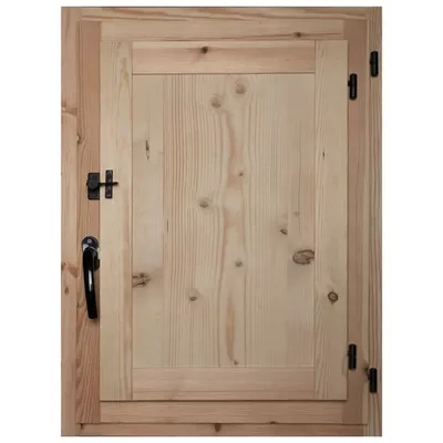 VENTANA DE MADERA CON POSTIGO 80X60CM