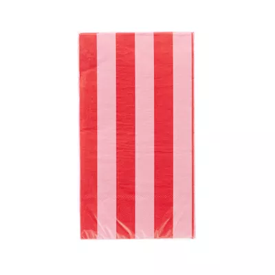 Napkin Towelette Red/Pink 20pk