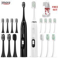 Jmore P5S LCD Ultrasound Toothbrush Adult TypeC Rechargeable IPX7 Washable 15Modes Cleaning Whitening Sonic Electric Toothbrush
