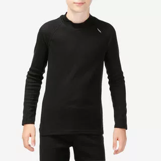 WEDZE Maglia termica sci bambino 100 nera