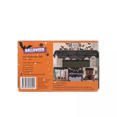 Halloween Lace Spiderweb Tablecloth 45x183cm