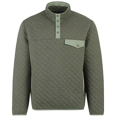 Ridgecut Men's Quilted 3/4-Snap Pullover Fleece Sweatshirt