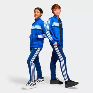 ADIDAS Tuta ADIDAS bambino ginnastica TIBERIO poliestere azzurro-bianco