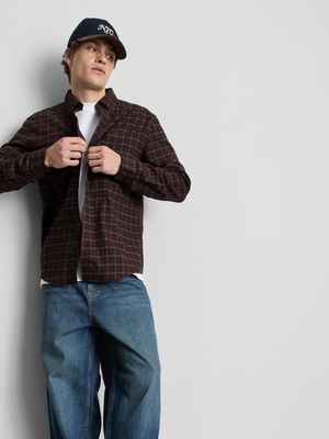 Camisa a cuadros de algodón puro