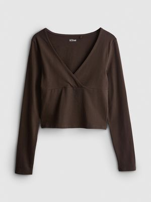The Primark Scene | Top cruzado de manga larga
