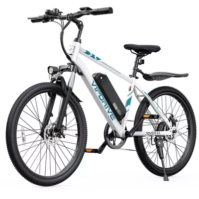 VIPDRIVE Electric Bike for Adults, 24'' 750W Peak Ebike, 48V 7.8AH Removable Battery，Up to 40 Miles 20MPH Electric Mountain Bike，Front Fork Suspension，UL2849
