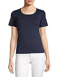 Petite Roundneck Cotton T-Shirt