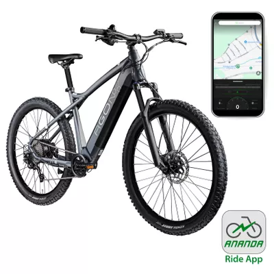 Agon Alpha E Bike Mountainbike Herren oder Damen 170 - 190 cm Pedelec 27,5 Zoll rock grey anthracite