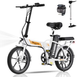 EVERCROSS Bici Elettrica Pieghevole 250W Compatta e Leggera – EVERCROSS EK5 Bianca