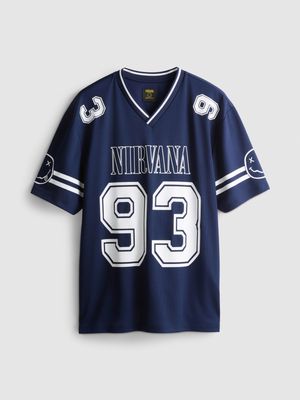 Camiseta de punto de malla de Nirvana
