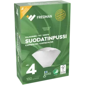 Fredman suodatinpussi No 4 valkoinen 100kpl