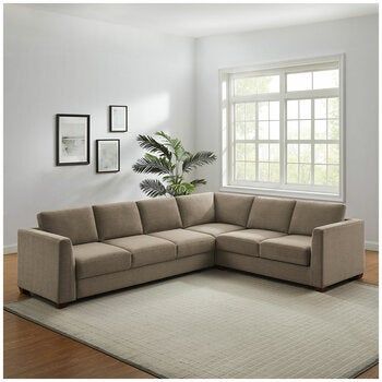Thomasville Caler 3 Piece Fabric Sectional With Sleeper And Storage Seat