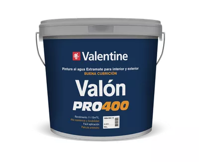 PINTURA PLASTICA BLANCA MATE 15L VALÓN PRO400