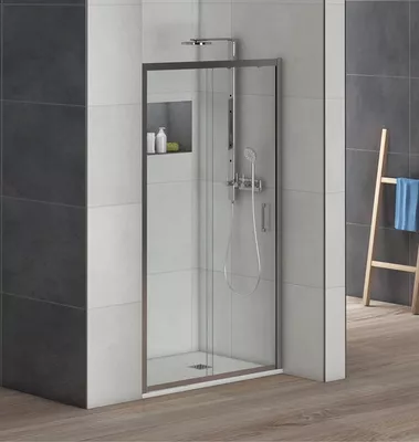 MAMPARA DE DUCHA FRONTAL CORREDERA DENVER PRO 130CM CROMO