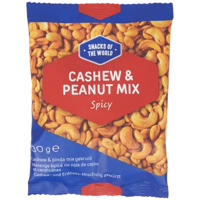 Směs kešu a arašídů Snacks of the World Pikantní