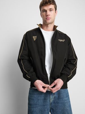 Chaqueta con cremallera bordada Guinness