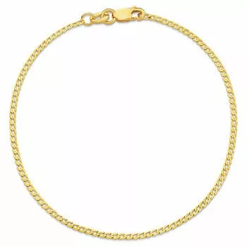 18KT Yellow Gold Flat Curb Bracelet 1g