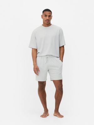 Pantalones cortos texturizados con cordón de ajuste