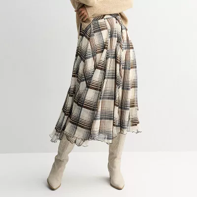 Women's Nine West Handkerchief Godet Skirt
