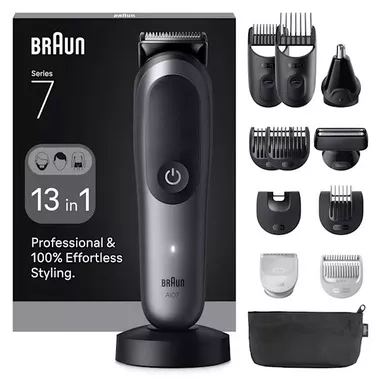 Braun AIO7560 tagliacapelli Nero, Argento 14 Ioni ...