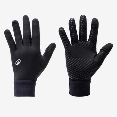 KIPSTA Kinder Fußball Handschuhe - Keepdry 500 Fußball Spielerhandschuhe schwarz