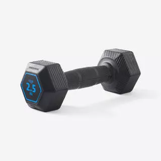 CORENGTH Manubrio palestra HEX DUMBBELL esagonale nero 2,5 kg