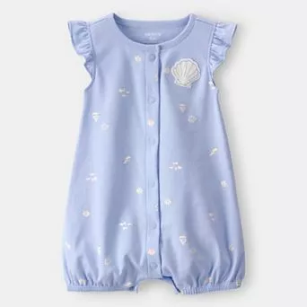 Baby Carter's Shell Flutter Sleeve Romper