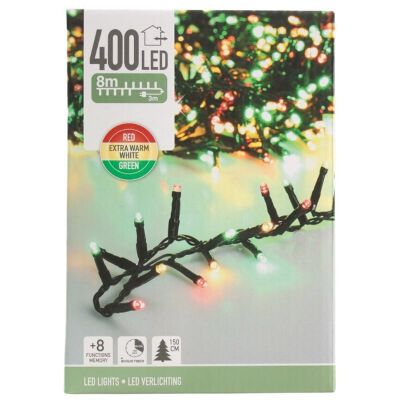 Klyngelyskæde, 8 m, 400 LED