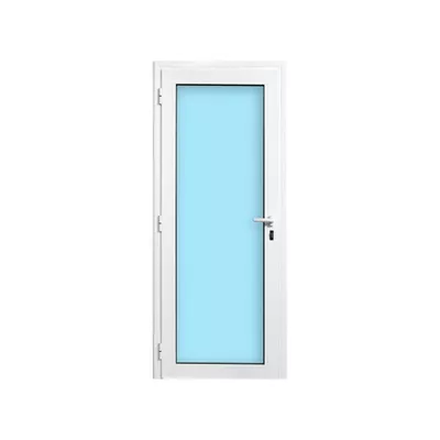 PUERTA ALUMINIO ABATIBLE BLANCA CRISTAL MATE 78X198CM IZQUIERDA