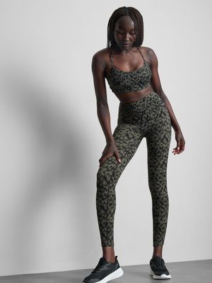 Leggings deportivos de leopardo de talle alto