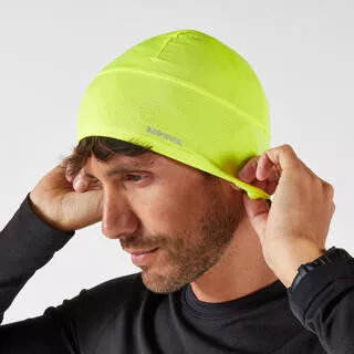 KIPRUN Berretto running adulto WARM+ V2 giallo fluo