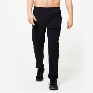 DOMYOS Pantaloni uomo fitness essential 120 tasche con zip neri