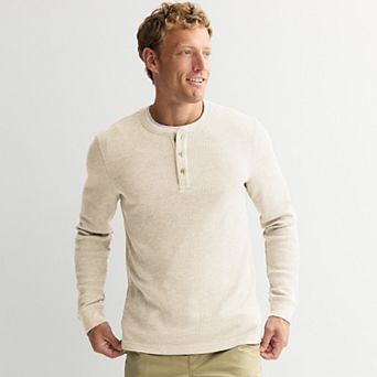 Men's Sonoma Goods For Life® Essential Long Sleeve Waffle Henley Tee