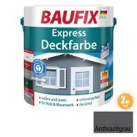 Baufix 2in1 Express Deckfarbe anthrazitgrau 2,5 L 2-...