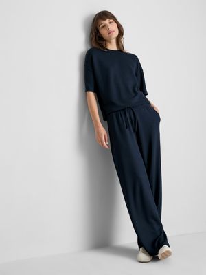 Pantalones de chándal anchos con cordón de ajuste