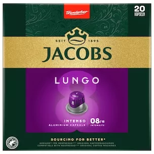 Jacobs Kaffeekapseln Lungo 8 Intenso, 20...