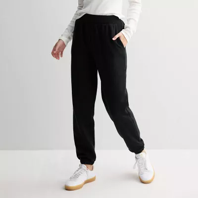 Juniors' SO® Rib Waistband Fleece Joggers