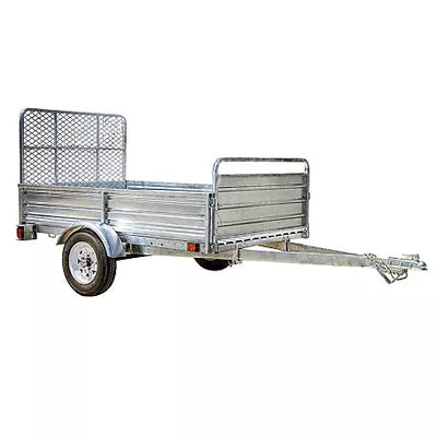 DK2 4.5 ft. x 7.5 ft. Galvanized Multi-Use Utility Trailer, 1,639 lb. Max Capacity, Drive Up Gate and Assembly Kit
